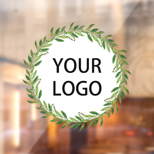 Kerstwinter Wreath Logo  Raamsticker (Vel 2)