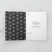 Kerstwinter - zwart-wit kaart (Binnen)