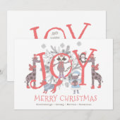 Kerstwinterdieren Feestdagenkaart (Voorkant / Achterkant)