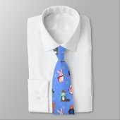 Kerstwinterdieren Penguin Fox Rabbit Beer Stropdas (Gebonden)