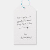 Kerstwinterdorp Cadeaulabel (Achterkant)