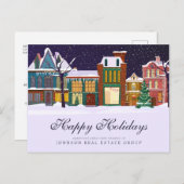 Kerstwinterdorp  | PRETTIGE FEESTDAGEN Briefkaart (Voorkant / Achterkant)