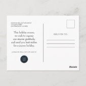 Kerstwinterdorp  | PRETTIGE FEESTDAGEN Briefkaart (Achterkant)