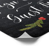 kerstwinterfeestdag gevierd guestboekje poster (Hoek)