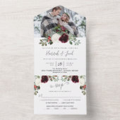 Kerstwinterfoto in één keer all in one uitnodiging (Binnen)