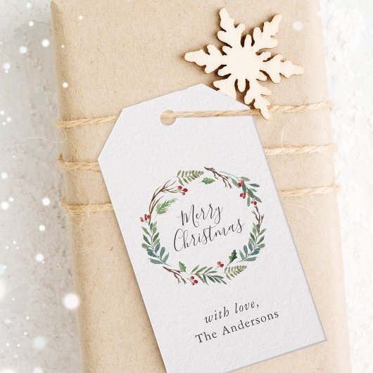 Kerstwinterkleertjes met aangepaste naam cadeaulabel