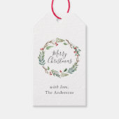 Kerstwinterkleertjes met aangepaste naam cadeaulabel (Voorkant)