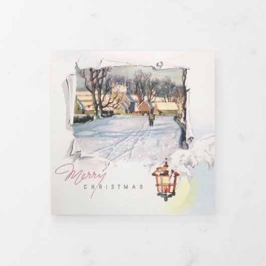 kerstwinterlandschap drieluik wenskaart (Cover)