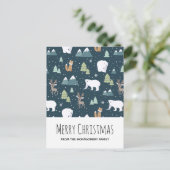 Kerstwinterpatroon Feestdagenkaart (Staand voorkant)