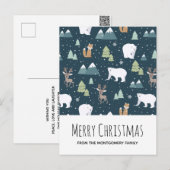 Kerstwinterpatroon Feestdagenkaart (Voorkant / Achterkant)