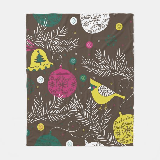 kerstwinterpatroon fleece deken (Voorkant)