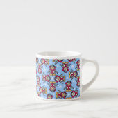 kerstwinterpinguïns blauwe espresso mok (Rechts)