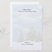 Kerstwinterscènes Briefpapier (Voorkant / Achterkant)
