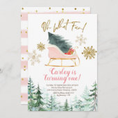 Kerstwinterslaapje Oh wat een leuke eerste verjaar Kaart (Voorkant / Achterkant)