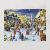 Kerstwinterstad Feestdagenkaart (Voorkant)