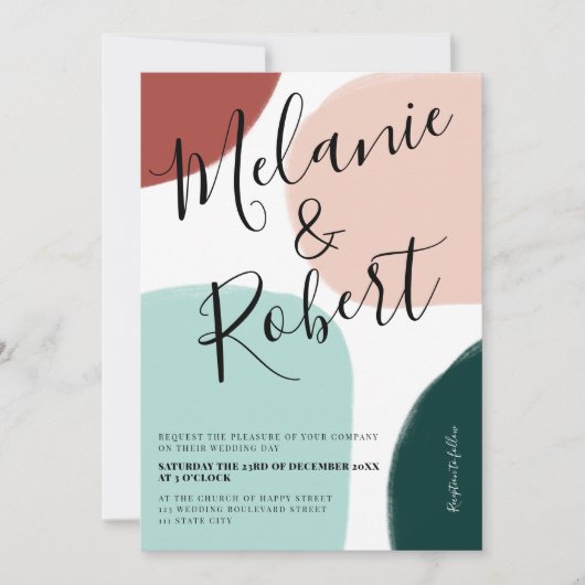 Kerstwintertong initialen voor bruiloft kaart (Voorkant)