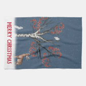 Kerstwinterwild in Snowflake Theedoek (Horizontaal)