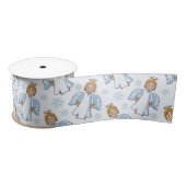 Kerstwit en Blauwe Angel Lint (Spoel)