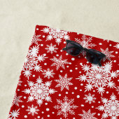 Kerstwit en rood Snowflake naadloos patroon Strandlaken (In situ)