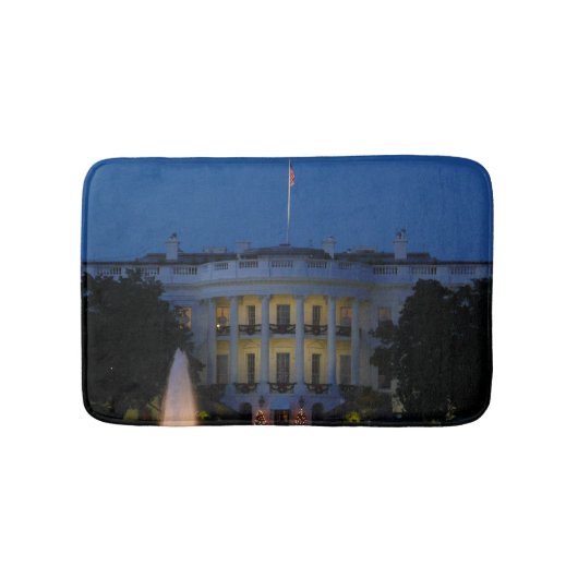 Kerstwit huis in Washington DC Badmat (Voorkant)