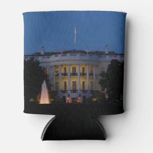 Kerstwit huis in Washington DC Blikjeskoeler (Voorkant)