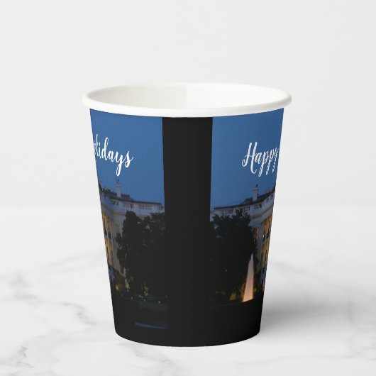 Kerstwit huis in Washington DC Papieren Bekers (Links)