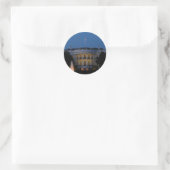 Kerstwit huis in Washington DC Ronde Sticker (Tas)