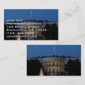 Kerstwit huis in Washington DC Visitekaartje (Voorkant / Achterkant)