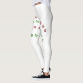 Kerstwit rood groen voor La La La La La La La La L Leggings (Links)