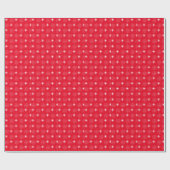 Kerstwit Snowflake Red Wrapping Paper Cadeaupapier (Vlak)