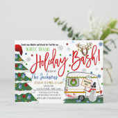 Kerstwit Uitnodiging tot kerstmis (Staand voorkant)