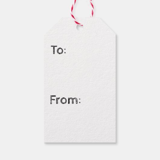 Kerstwitte bomen Gift Labels Cadeaulabel (Achterkant)