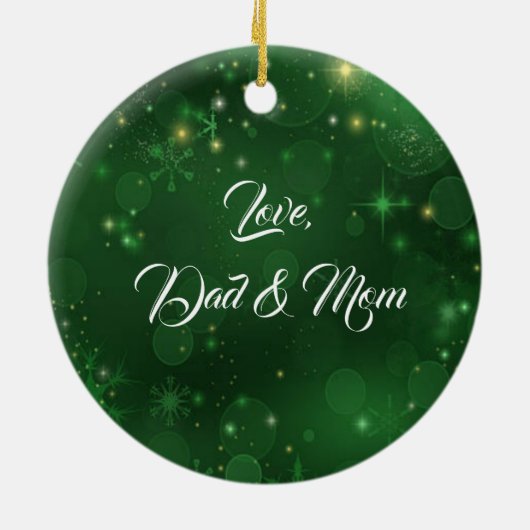 kerstwitte dove keramisch ornament (Achterkant)