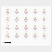 Kerstwitte logo ronde sticker (Vel)