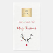 Kerstwitte logo servet (Voorkant)