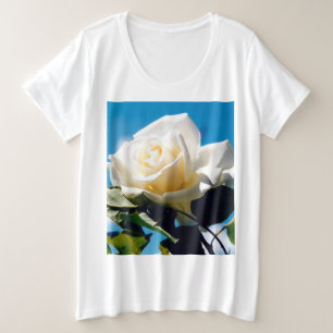 Kerstwitte roos - Het feestleven Grote Maat T-shirt