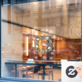 Kerstwitte Snowflake Holiday Koffee Shop Raamsticker (Cafe Raam)