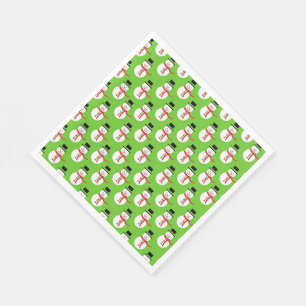 Kerstwitte standaard Napkin/Snowmen Servetten