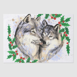 kerstwolven tissuepapier