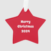 Kerstwonder Bijbelvers Christelijk Geloof Rood Ornament (achterkant)