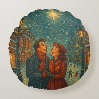 Kerstwonder Ronde Kussen