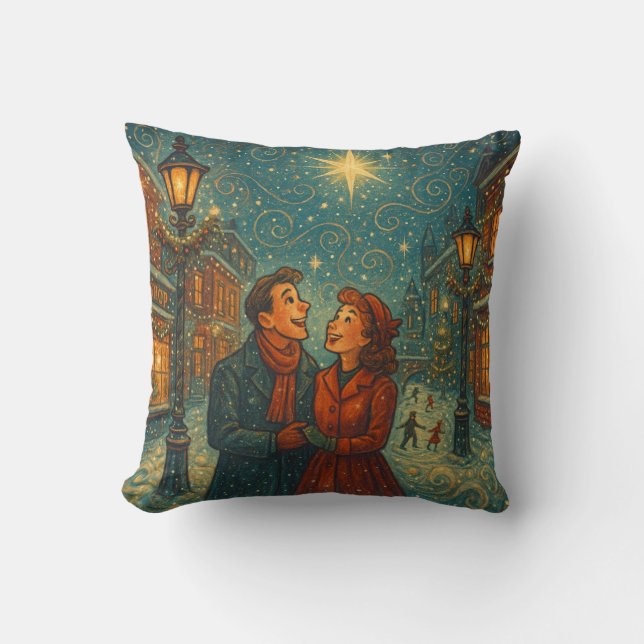 Kerstwonder Worp Kussen (Voorkant)