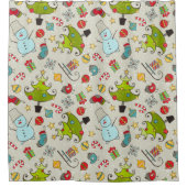 Kerstwonderland Fun Douchegordijn (Voorkant)