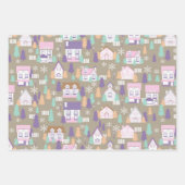 kerstwoningen inpakpapier vel (Voorkant 2)