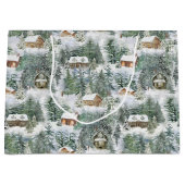 KerstWoodland Holiday Rustic Groot Cadeauzakje (Voorkant)