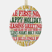 Kerstwoord Art Cloud 2-keramische versiering Keramisch Ornament (Rechts)