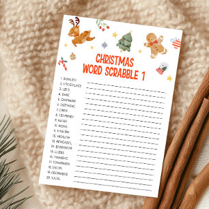 Kerstwoord Scrabble-spel Feestdagenkaart