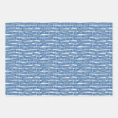 Kerstwoorden Blauw verpakken Papieren Bladen Inpakpapier Vel (Voorkant)
