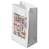 kerstwoorden feestdag cadeautas (Achterkant Gekanteld)