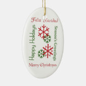 Kerstwoorden Keramisch Ornament (Rechts)